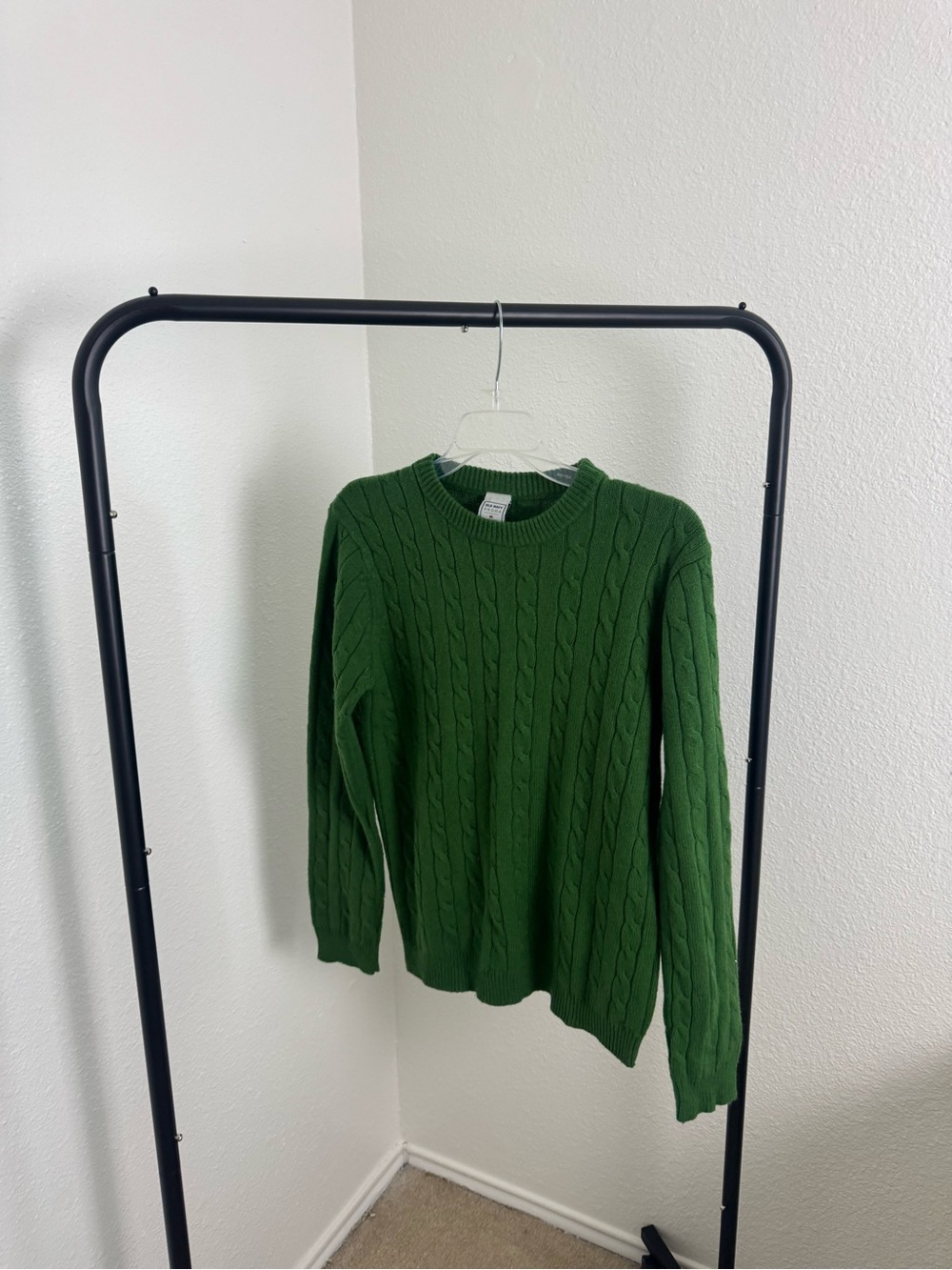 Old Navy Green Cable Knit Crewneck Sweater - Men's